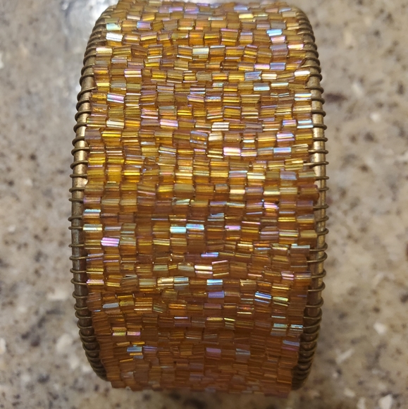 Shimmering Beaded Bangle Bracelet - Picture 3 of 4